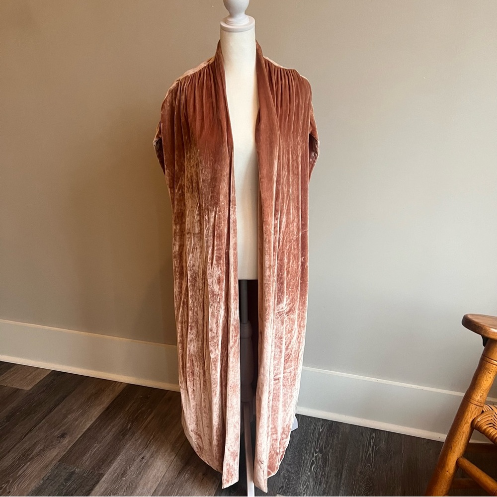 Alice + Olivia Pink Velvet Duster